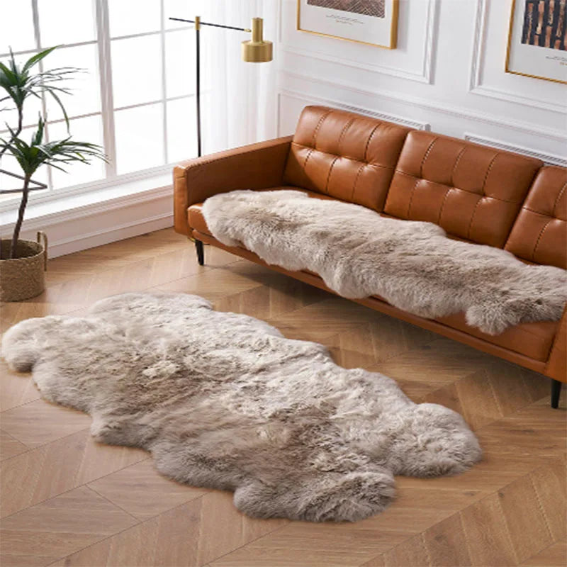 Premium Large Genuine Sheepskin Rug Natural Thick Wool Real Fur Blanket For Livingroom Bedroom Area Rugs Sheep Skin Pelt