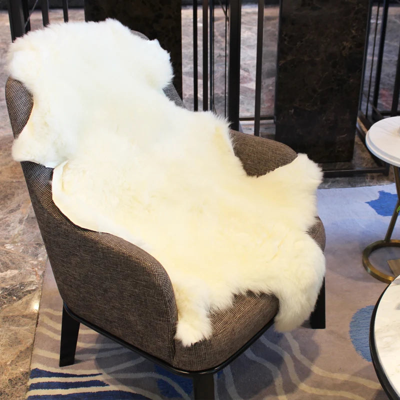 MUZZI Chair Cover Warm Hairy Carpet Seat Pad long Skin