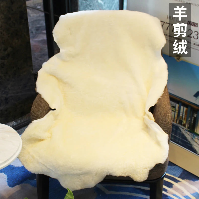 MUZZI Chair Cover Warm Hairy Carpet Seat Pad long Skin
