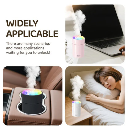 USB Humidifier and Aromatherapy Diffuser with Color-Changing Lamp