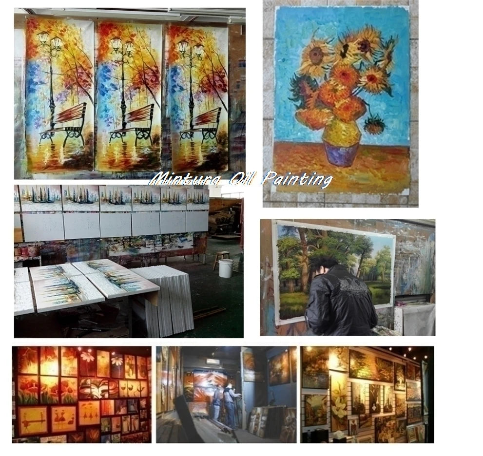 Mintura,100% Handpainted Color Abstract Oil Painting on Canvas