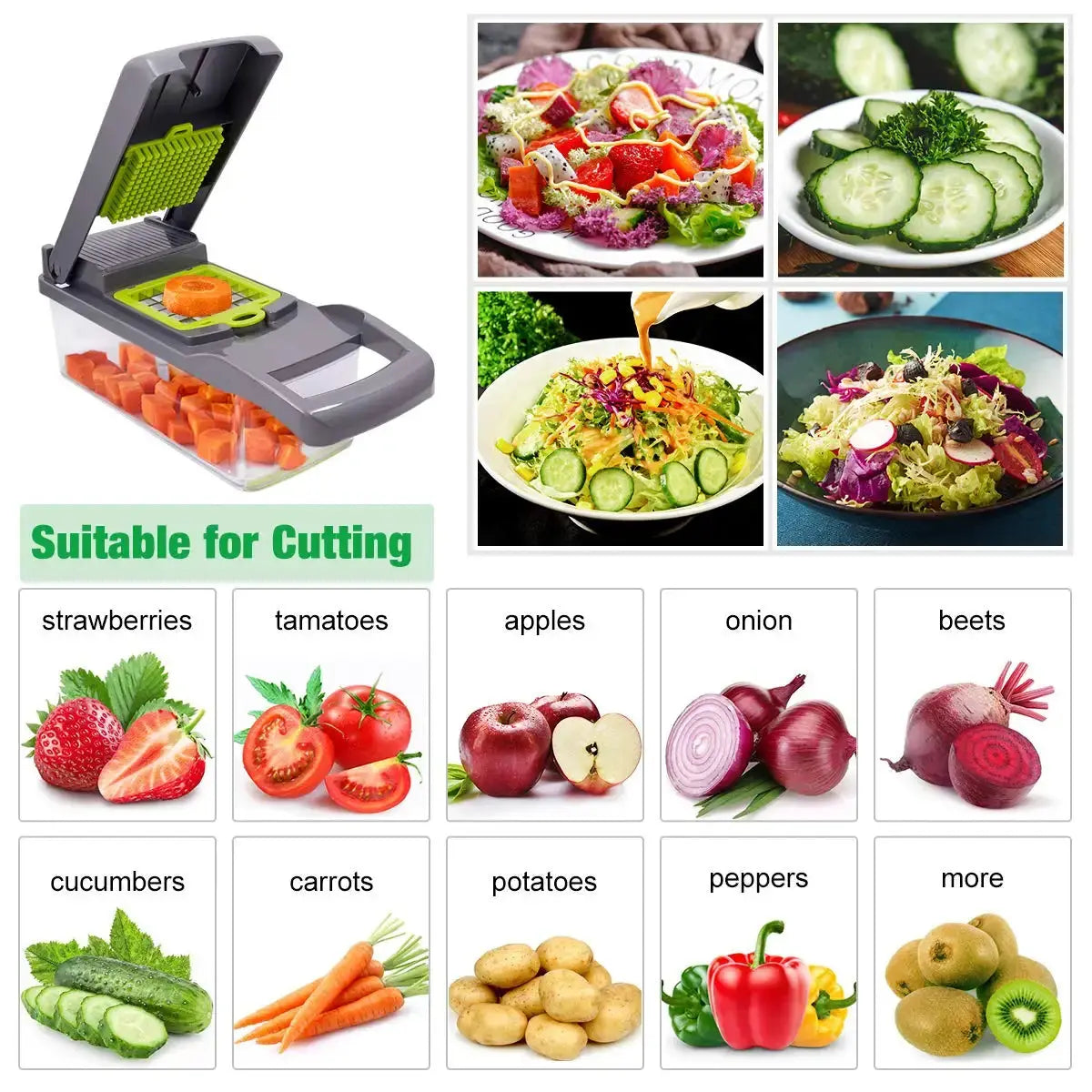 Vegetable Chopper Multifunctional Grater Cutter Kitchen Accessories Manual Fruit Slicer Potatos Shredders Cheese Onions Slicers Our3Designs