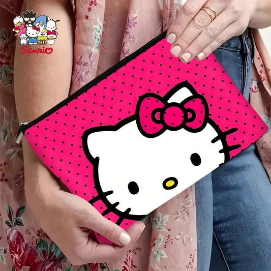 Hello Kitty Classic Pink Polka Dot Travel Cosmetic Bag Temu