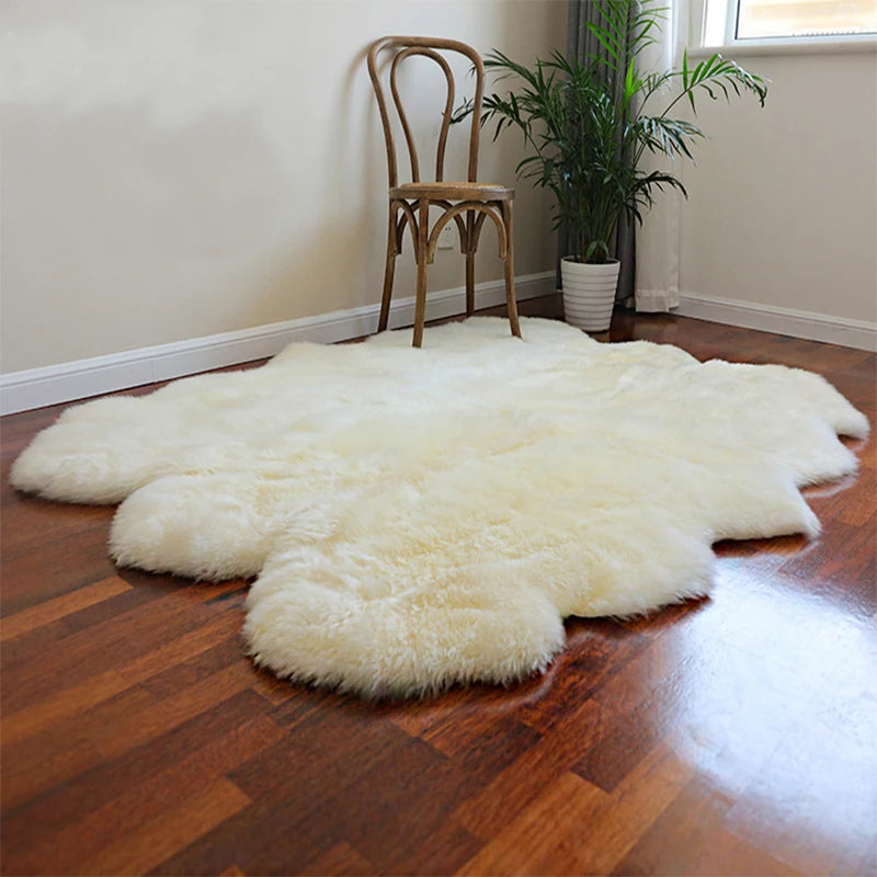 Premium Large Genuine Sheepskin Rug Natural Thick Wool Real Fur Blanket For Livingroom Bedroom Area Rugs Sheep Skin Pelt