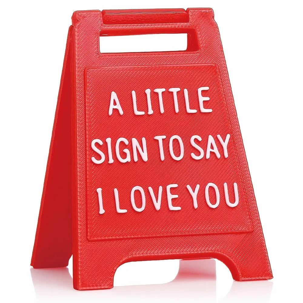 "I Love You" Sign - 3D-Printed Plastic Desktop Decoration