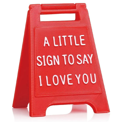 "I Love You" Sign - 3D-Printed Plastic Desktop Decoration