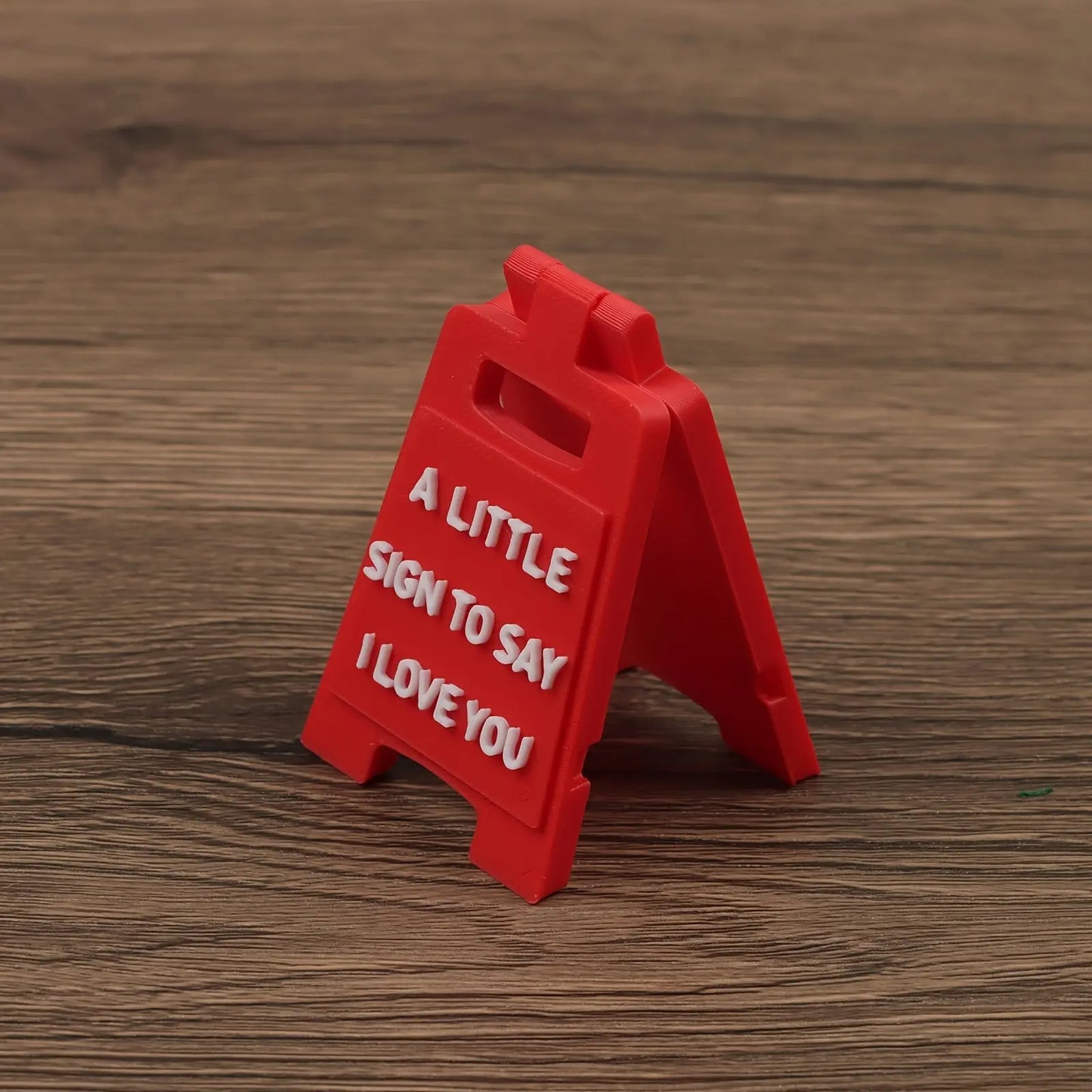 "I Love You" Sign - 3D-Printed Plastic Desktop Decoration