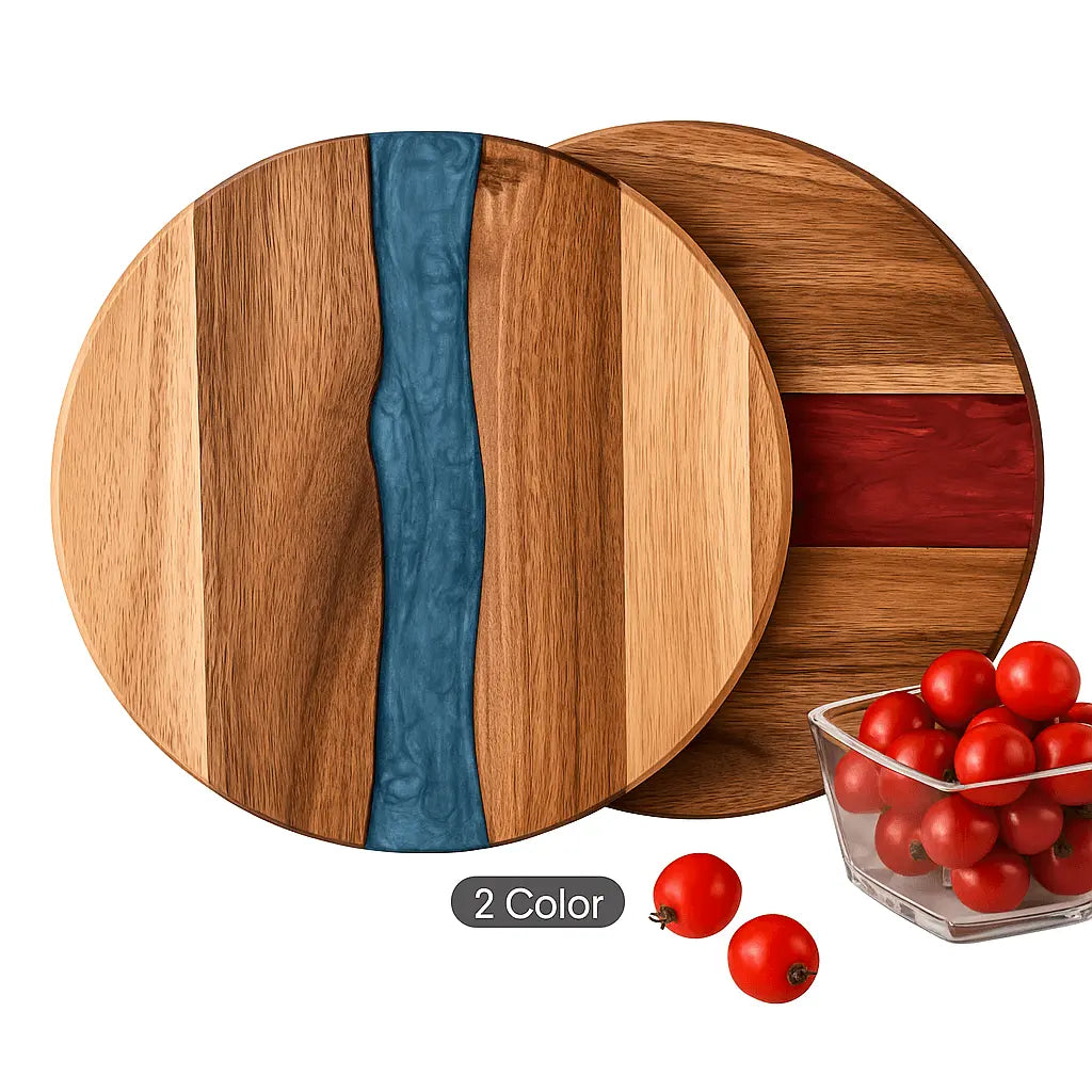 Handmade Epoxy River Cutting Board – Live Edge Wood Charcuterie Board - Our3Designs