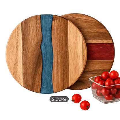 Handmade Epoxy River Cutting Board – Live Edge Wood Charcuterie Board - Our3Designs