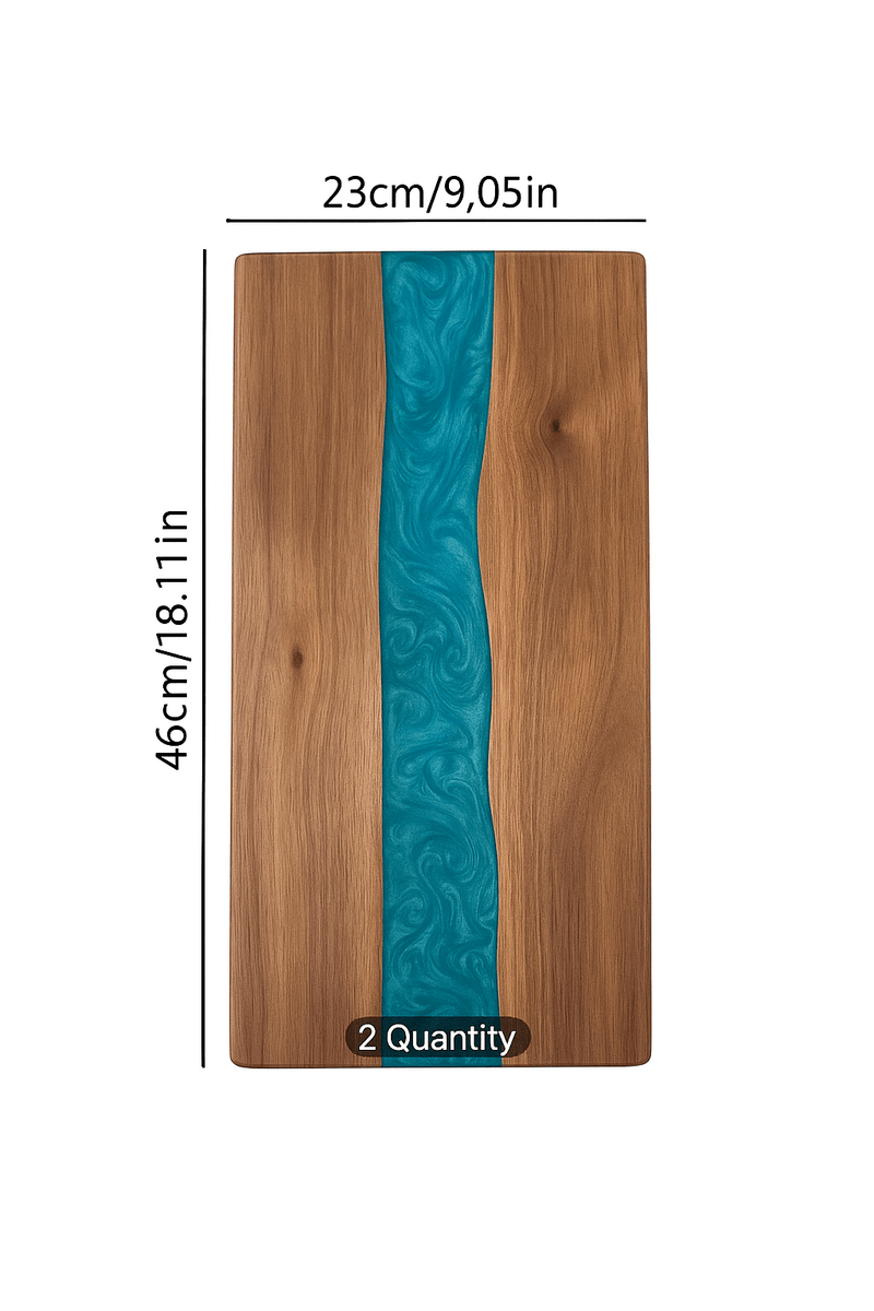 Handmade Epoxy River Cutting Board – Live Edge Wood Charcuterie Board