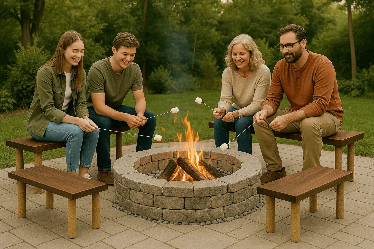 Live Edge Walnut Wood Benches with Rope-Wrapped Legs – Rustic Handmade Seating for Dining Room or Entryway - Our3Designs
