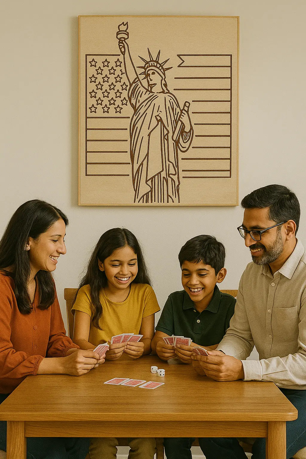 Patriotic Liberty Wall Art – Statue of Liberty & American Flag Wood Sign – Rustic Home Decor - Our3Designs