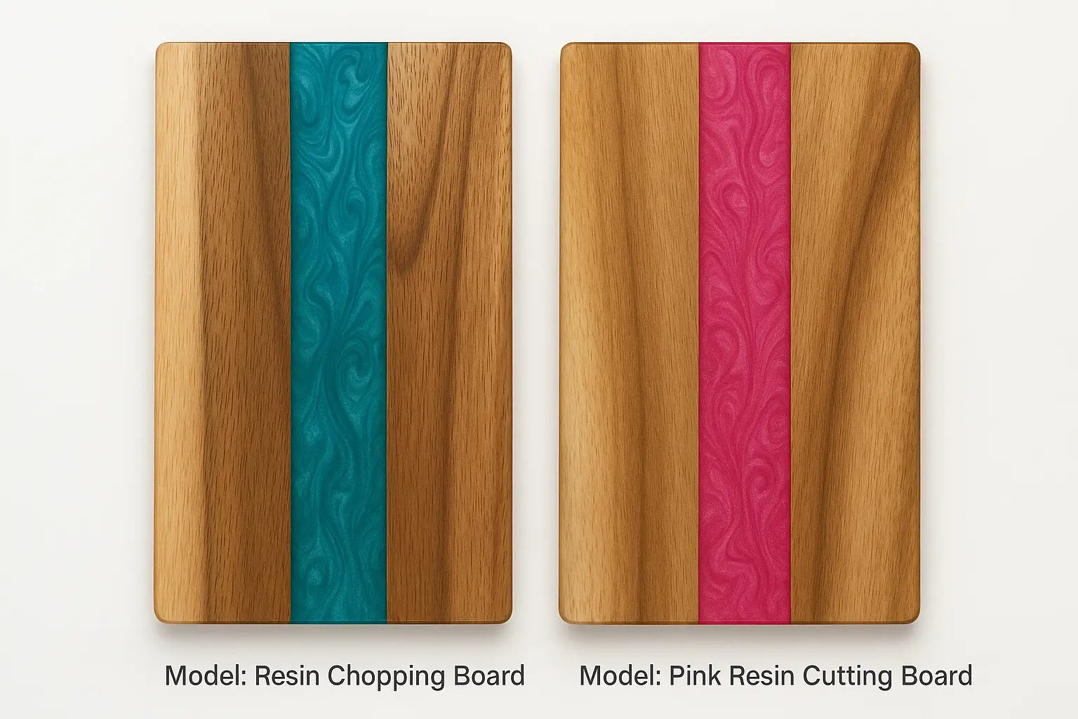 Handmade Walnut & Epoxy Resin Cutting Board – Charcuterie or Serving Tray, Live Edge Style, 18x9” Kitchen Gift - Our3Designs