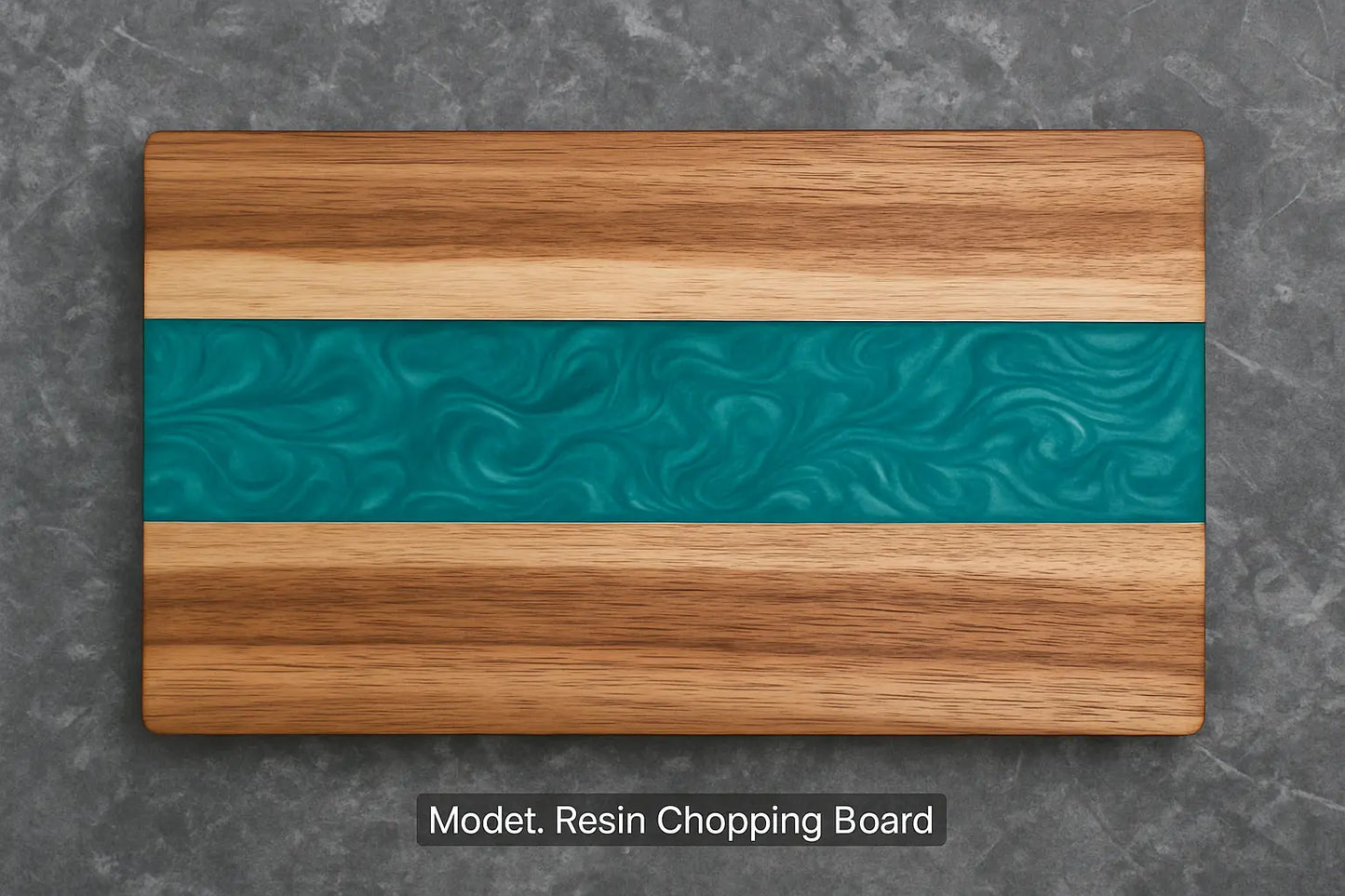Handmade Walnut & Epoxy Resin Cutting Board – Charcuterie or Serving Tray, Live Edge Style, 18x9” Kitchen Gift - Our3Designs