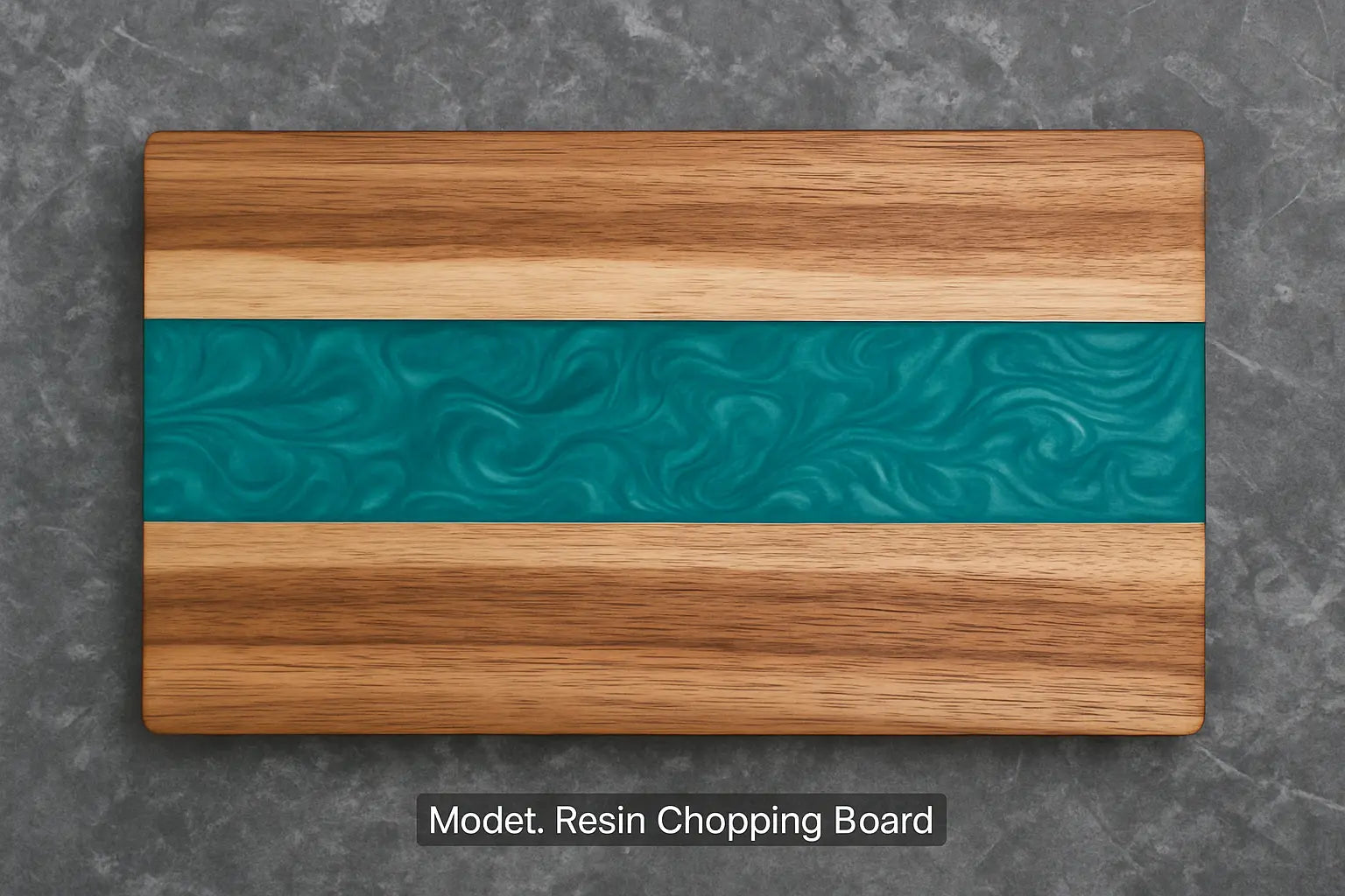 Handmade Walnut & Epoxy Resin Cutting Board – Charcuterie or Serving Tray, Live Edge Style, 18x9” Kitchen Gift - Our3Designs