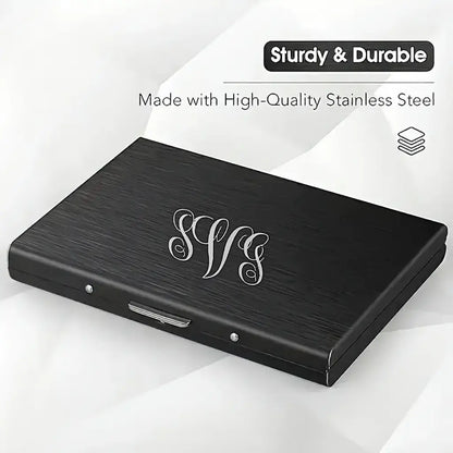 Slim RFID Blocking Wallet – Sturdy Stainless Steel Credit Card Holder – Secure Front Pocket Wallet for Men and Women - Our3Designs