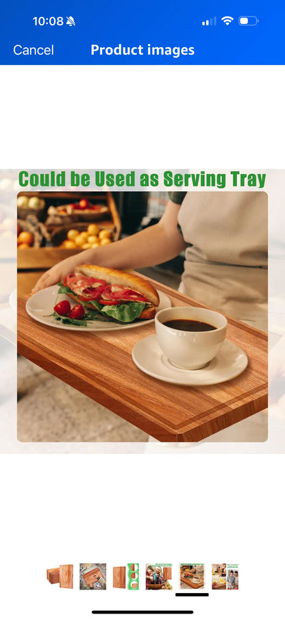 Personalized Walnut Cutting Board 11x17 – Custom Gift, Juice Groove, Hanging Hole - Our3Designs