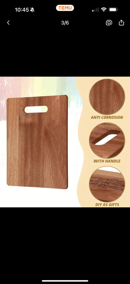 Personalized Wooden Cutting Boards – 12"x8” Engraveable Gift Set – Custom Bulk Gifts for Weddings, Holidays, Corporate Events Our3Designs