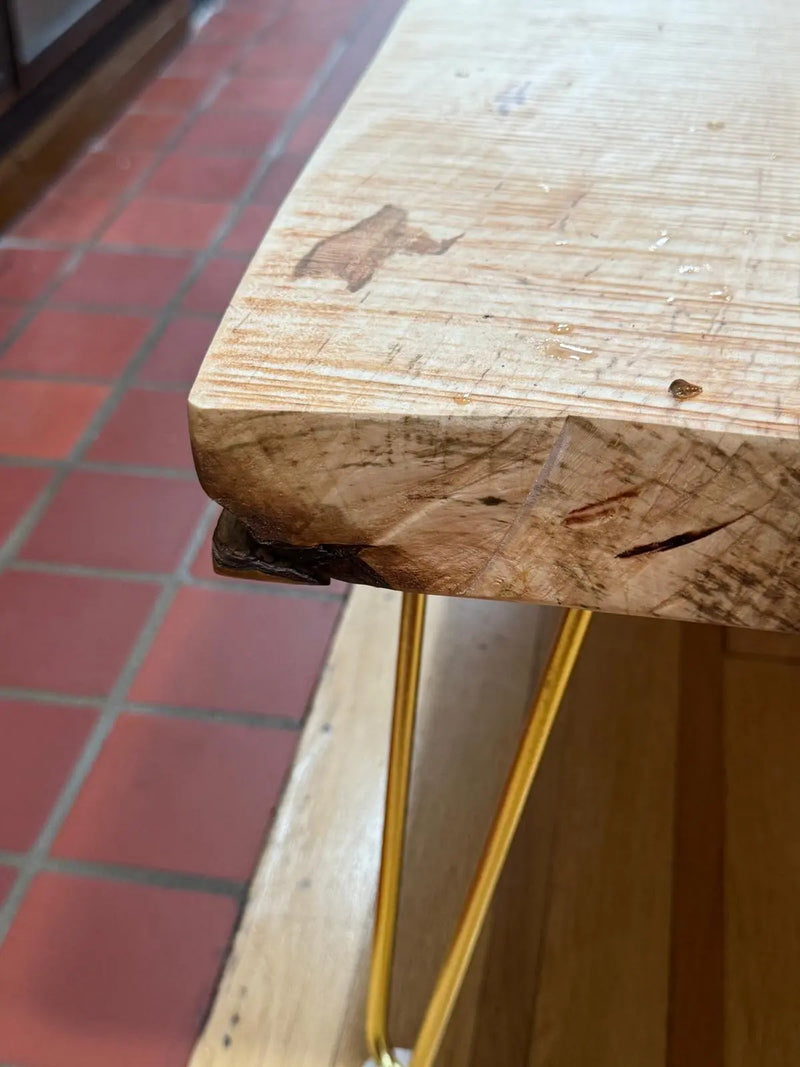 Live Edge Silver Maple Coffee Table 60x24 – Modern Rustic Decor – Handmade Wood Furniture Our3Designs