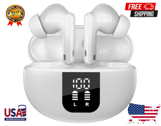 Wireless Earbuds Bluetooth 5.1 Headphones TWS Stereo In-Ear Earphones with IP7 Waterproof Built-In Mic Headset for Sport, 35Hours Playing Time, Charging Case & 3 Ear Tips Our3Designs