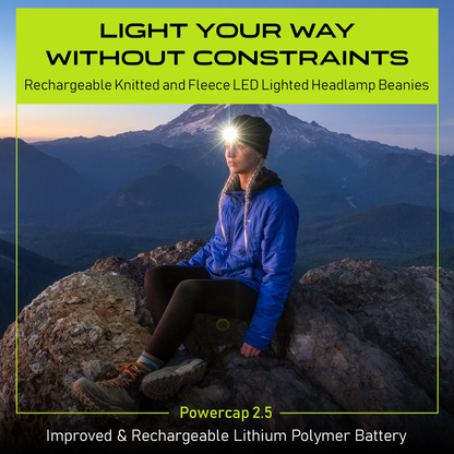 POWERCAP 2.5 Rechargeable Knit LED Lighted Headlamp Beanies Panther Vision Store