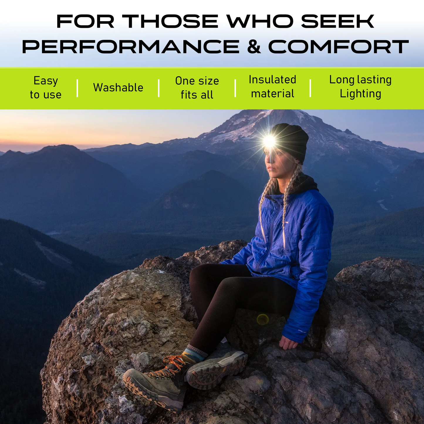 POWERCAP 2.5 Rechargeable Knit LED Lighted Headlamp Beanies Panther Vision Store