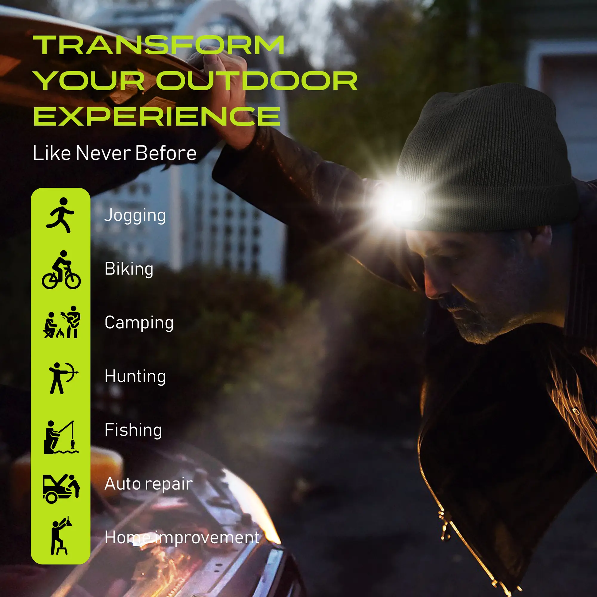 POWERCAP 2.5 Rechargeable Knit LED Lighted Headlamp Beanies Panther Vision Store