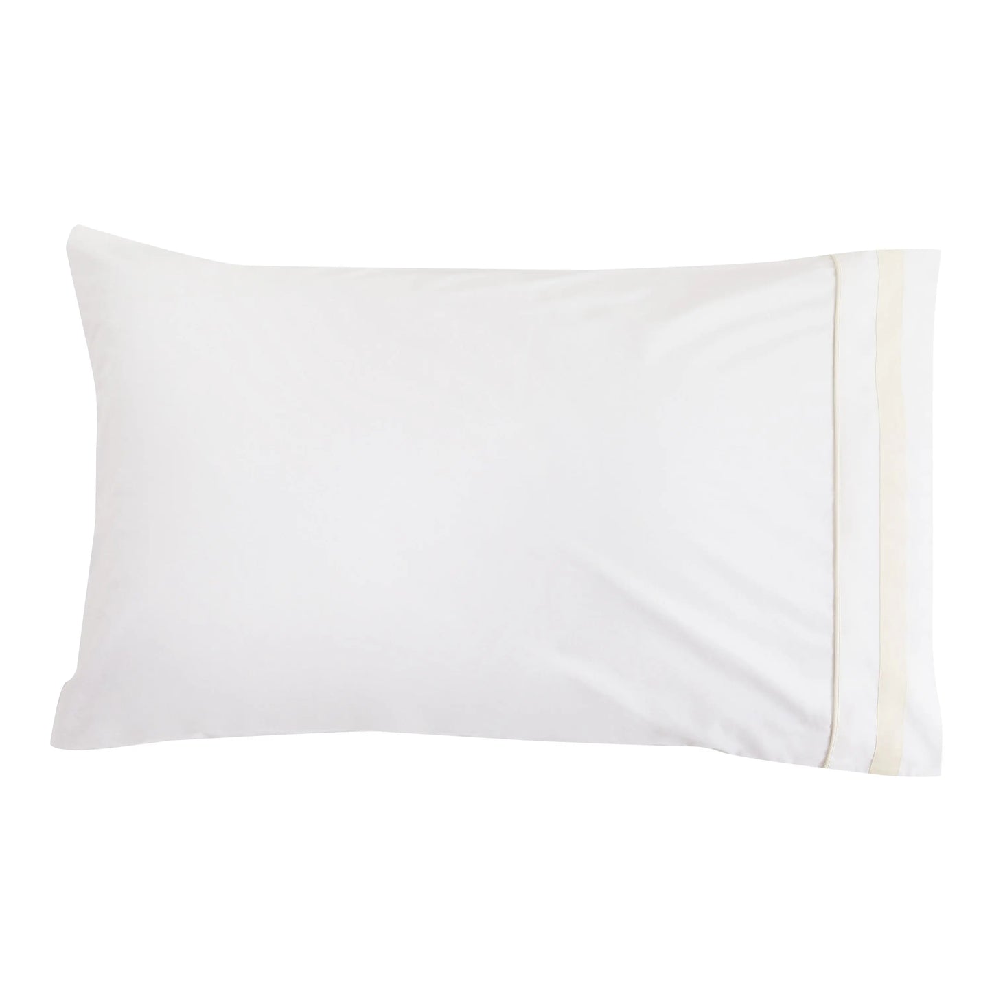 Classic Double Border Percale Cotton Pillowcase Pair Mélange Home