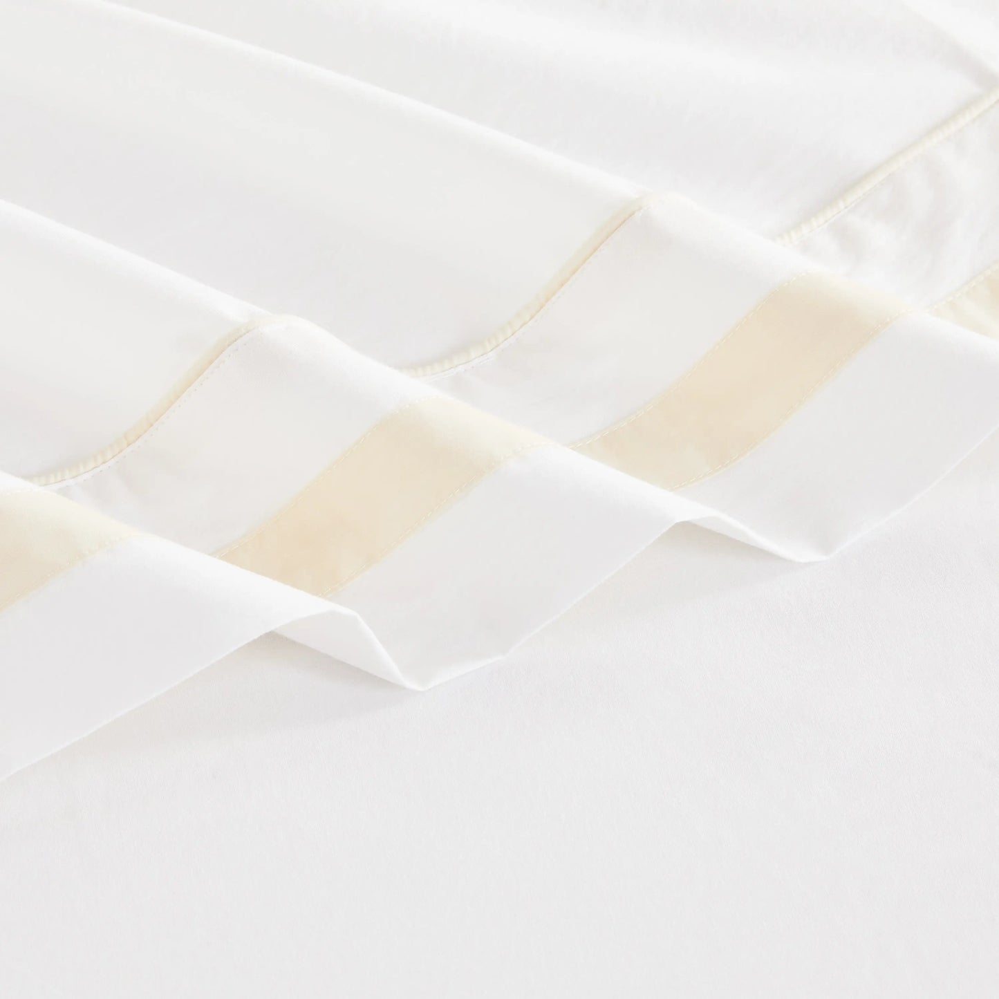 Classic Double Border Percale Cotton Pillowcase Pair Mélange Home