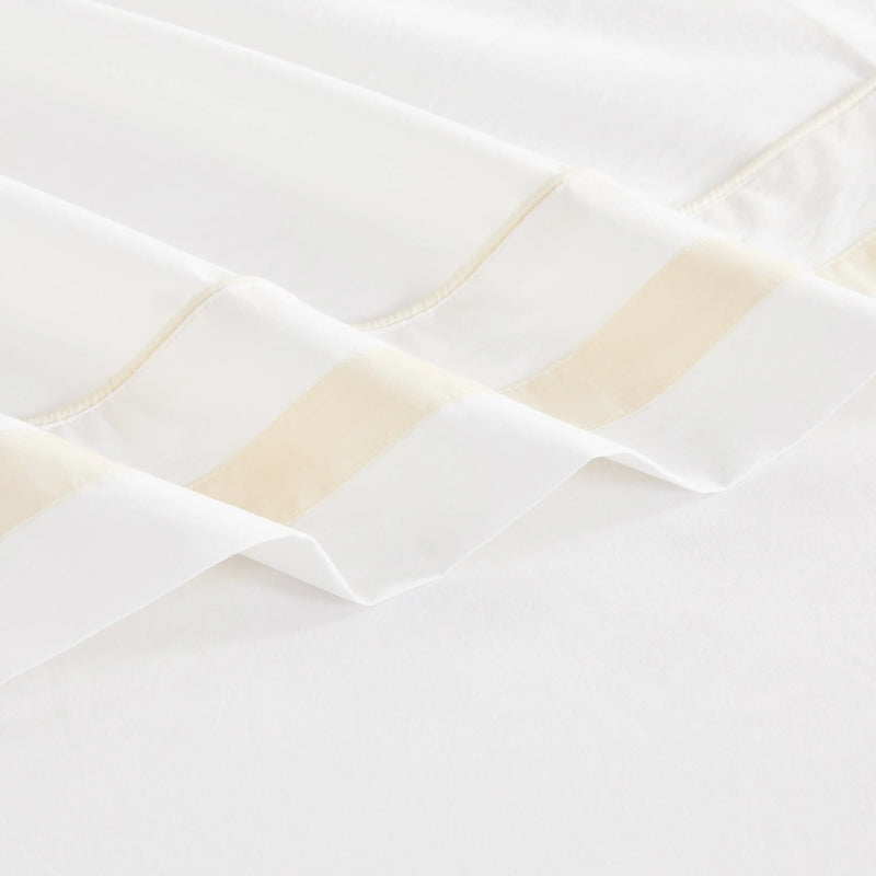 Classic Double Border Percale Cotton Pillowcase Pair Mélange Home
