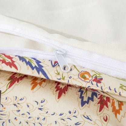 DaDa Bedding Botanical Cranberry Sage Chevron Floral Duvet Cover Set w/ Pillow Cases (JHW-924) DaDalogy Bedding Collection