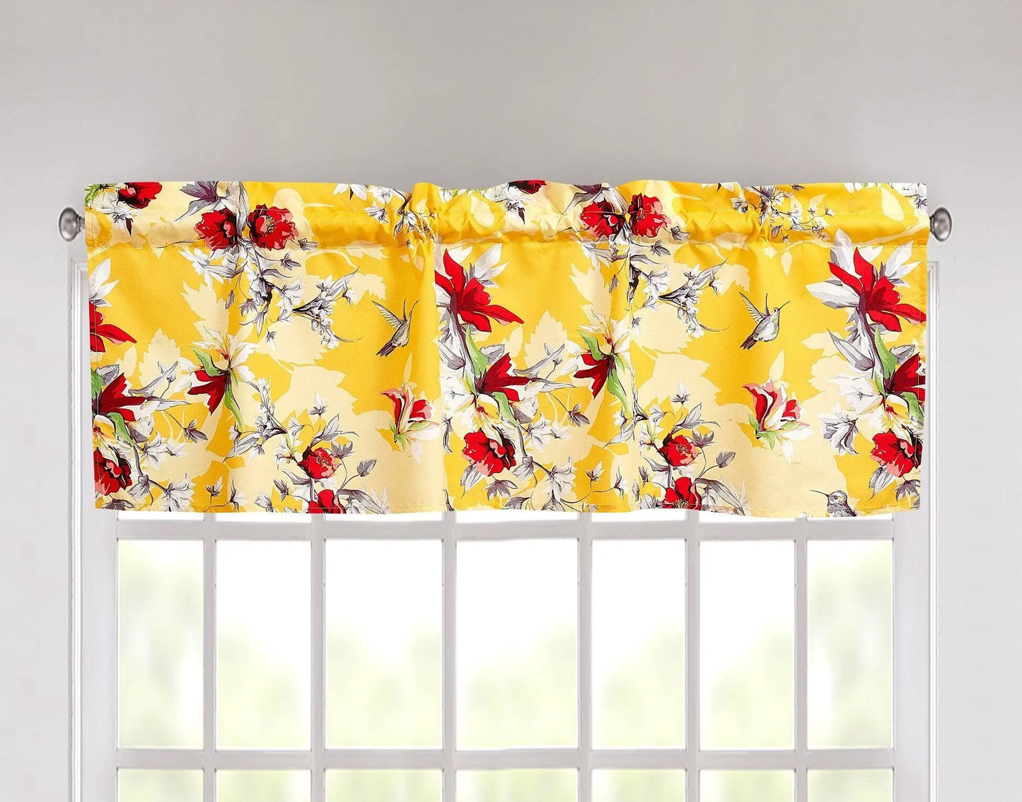 DaDa Bedding Bed in a Bag Bundle Set - Radiant Sunshine Yellow Hummingbirds Floral Bedding Set (JHW-925) DaDalogy Bedding Collection