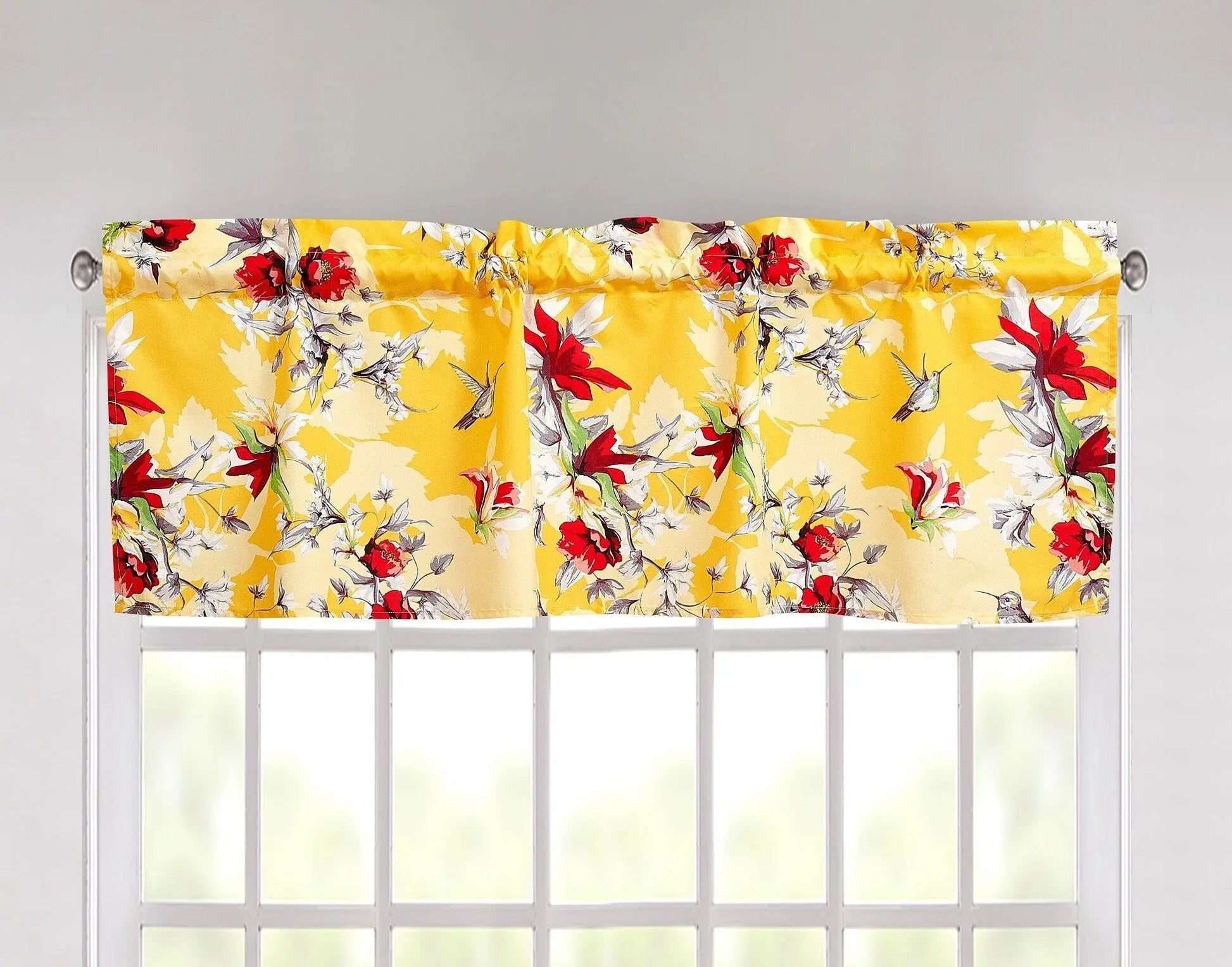 DaDa Bedding Bed in a Bag Bundle Set - Radiant Sunshine Yellow Hummingbirds Floral Bedding Set (JHW-925) DaDalogy Bedding Collection