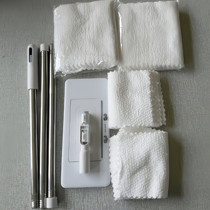 Japanese Style Flat Mop System with One-Click Cloth Changing