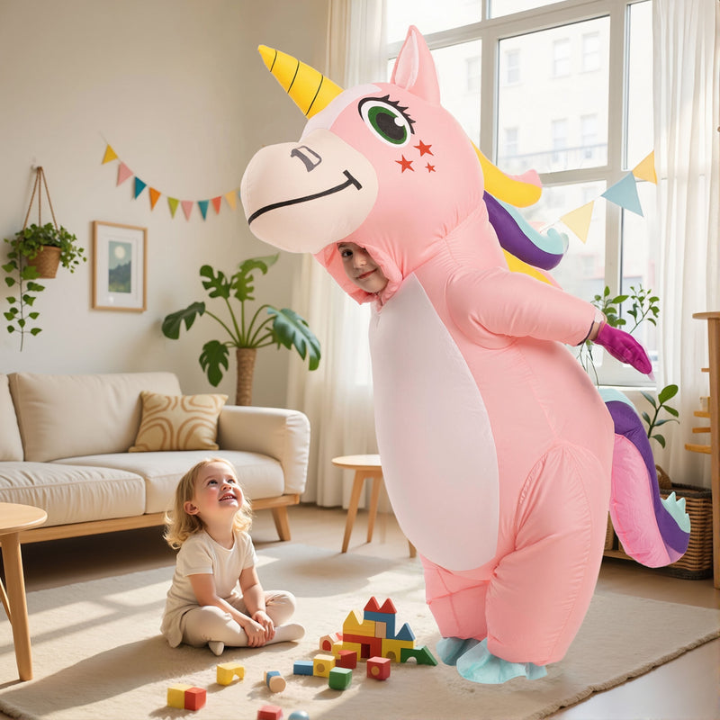 Get Ready to Stand Out in This Inflatable Unicorn Costume! Perfect for Halloween Fun! 🦄🎉