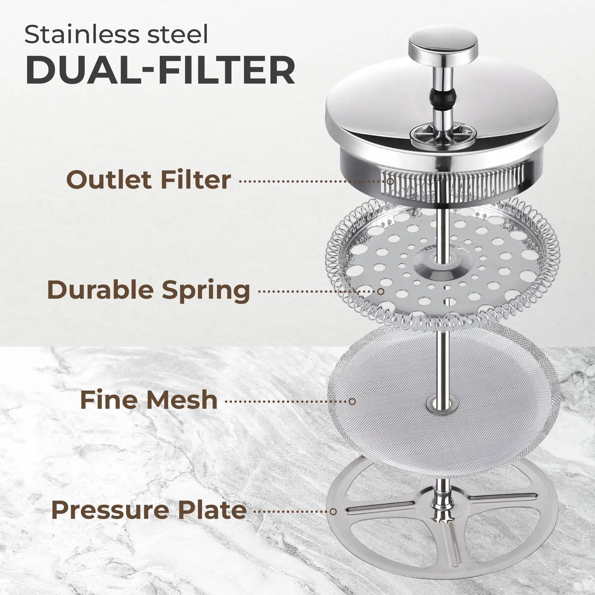 Glass French Press, KF1010 Kaffe Products