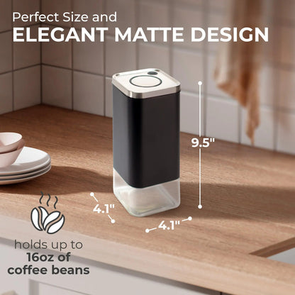 16oz Square Glass Storage Container, KF3022S Kaffe Products