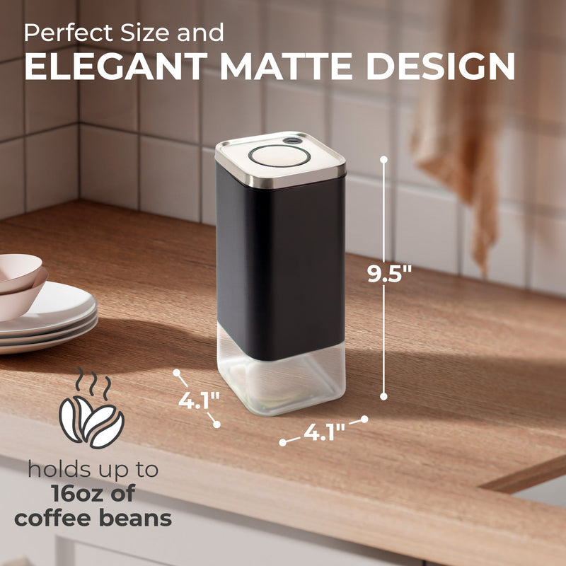 16oz Square Glass Storage Container, KF3022S Kaffe Products