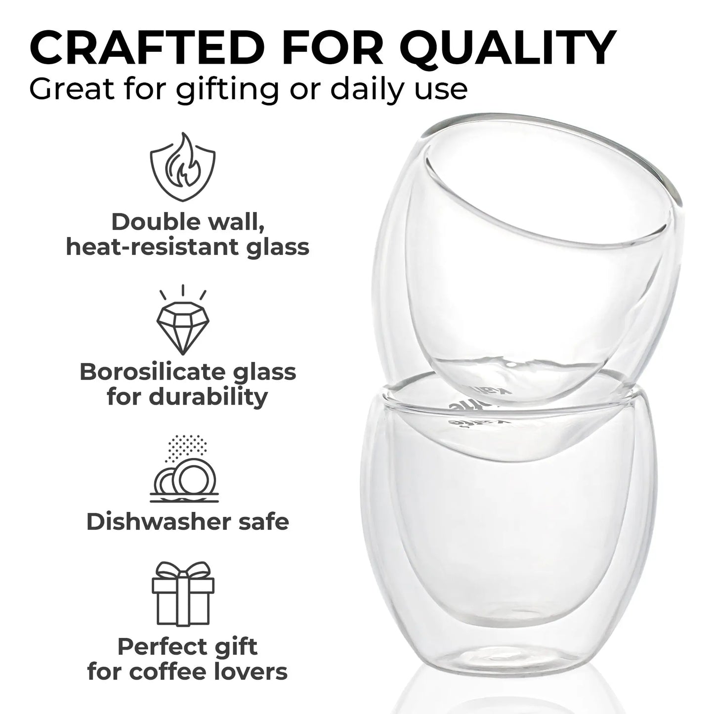 3oz Espresso Cup Set, KF4040 Kaffe Products