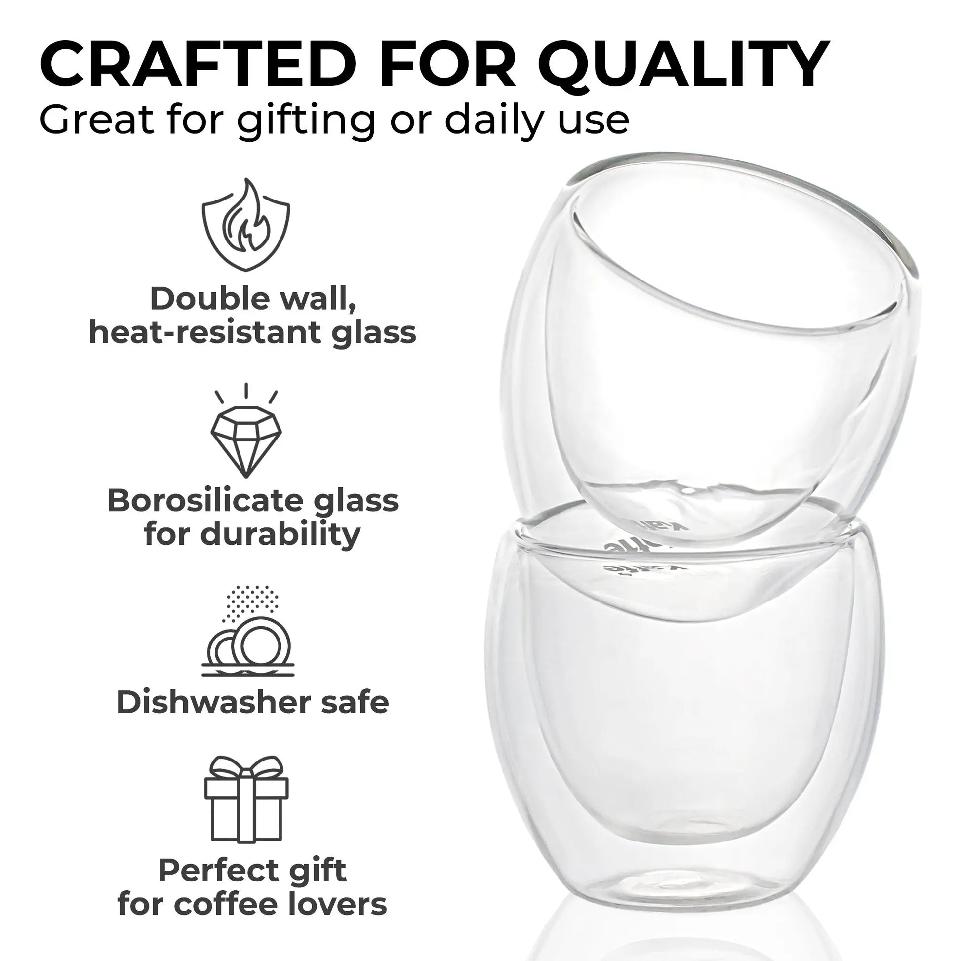 3oz Espresso Cup Set, KF4040 Kaffe Products