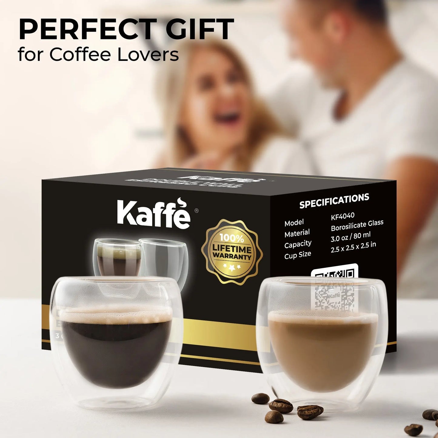 3oz Espresso Cup Set, KF4040 Kaffe Products