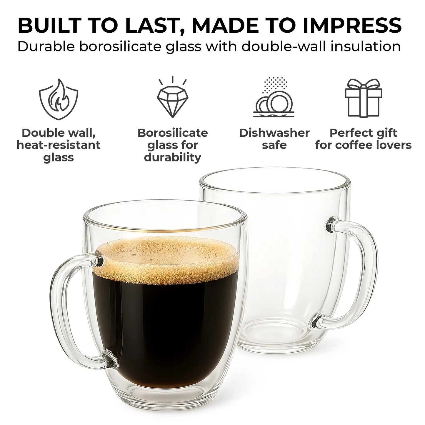 16oz Coffee Mug Set, KF4042 Kaffe Products