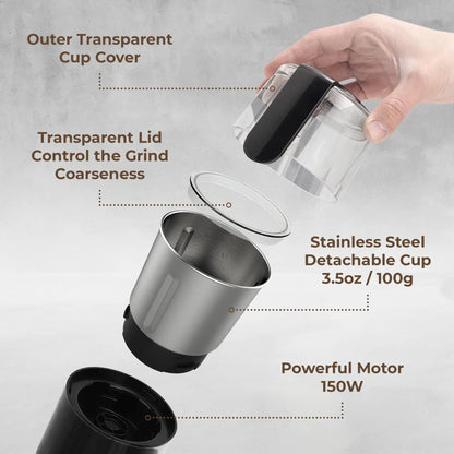 Blade Coffee Grinder (Removable Cup), KF5010 Kaffe Products