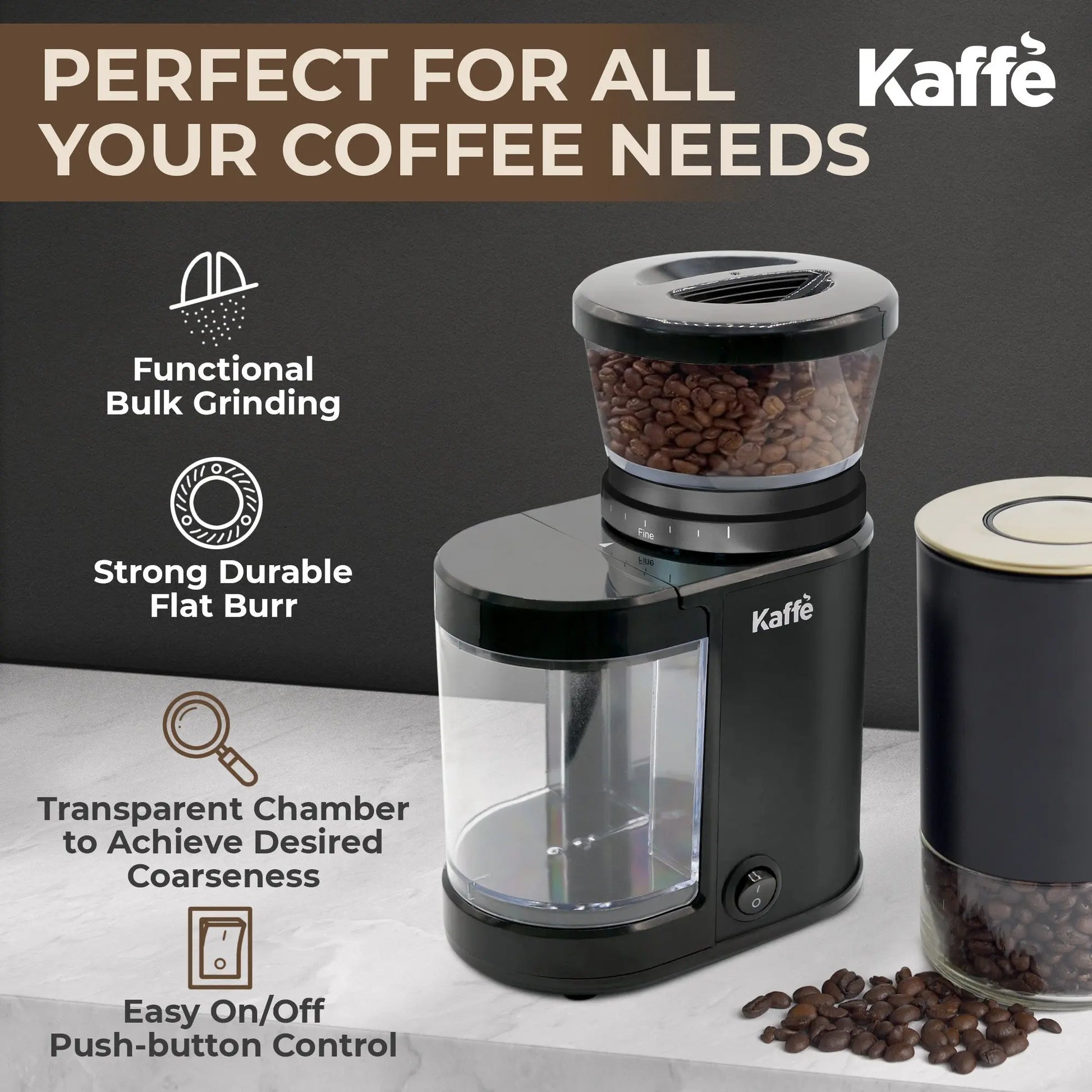Burr Coffee Grinder, KF8021 Kaffe Products