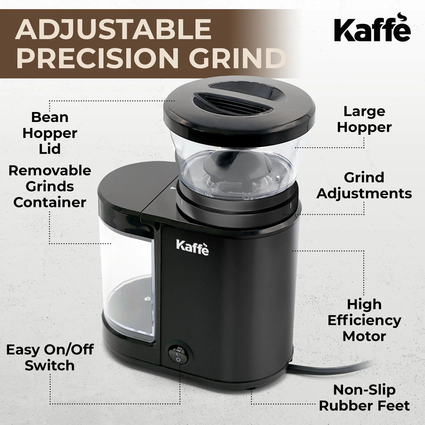 Burr Coffee Grinder, KF8021 Kaffe Products