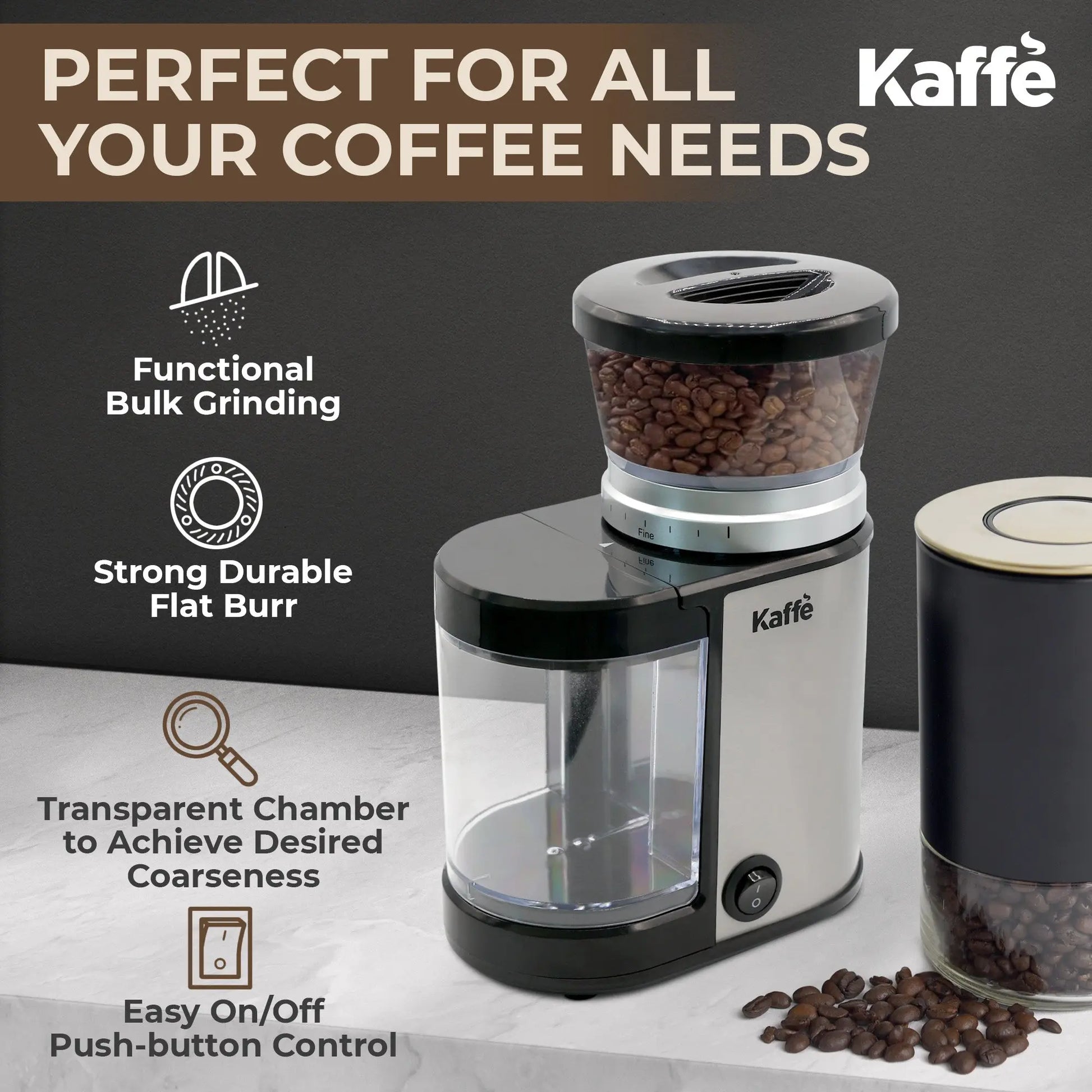 Burr Coffee Grinder, KF8022 Kaffe Products