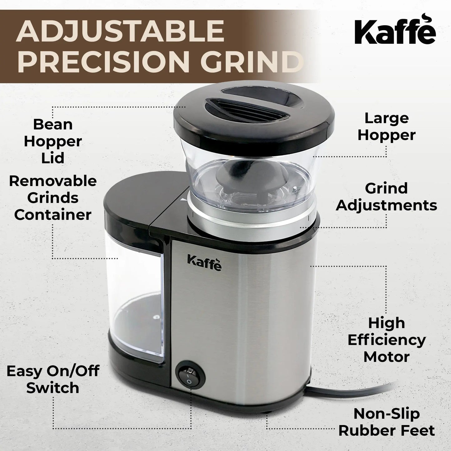 Burr Coffee Grinder, KF8022 Kaffe Products