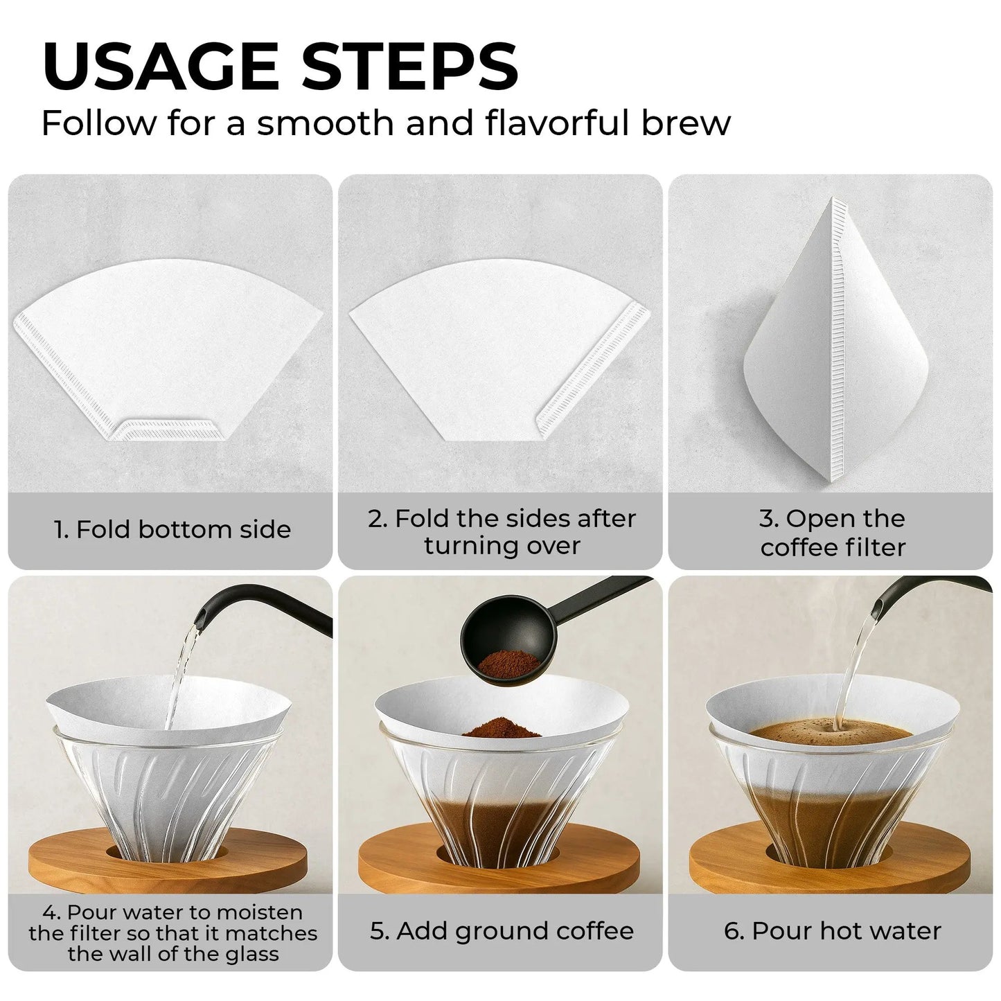 Organic Premium Coffee Filters #4, KFCF04W Kaffe Products