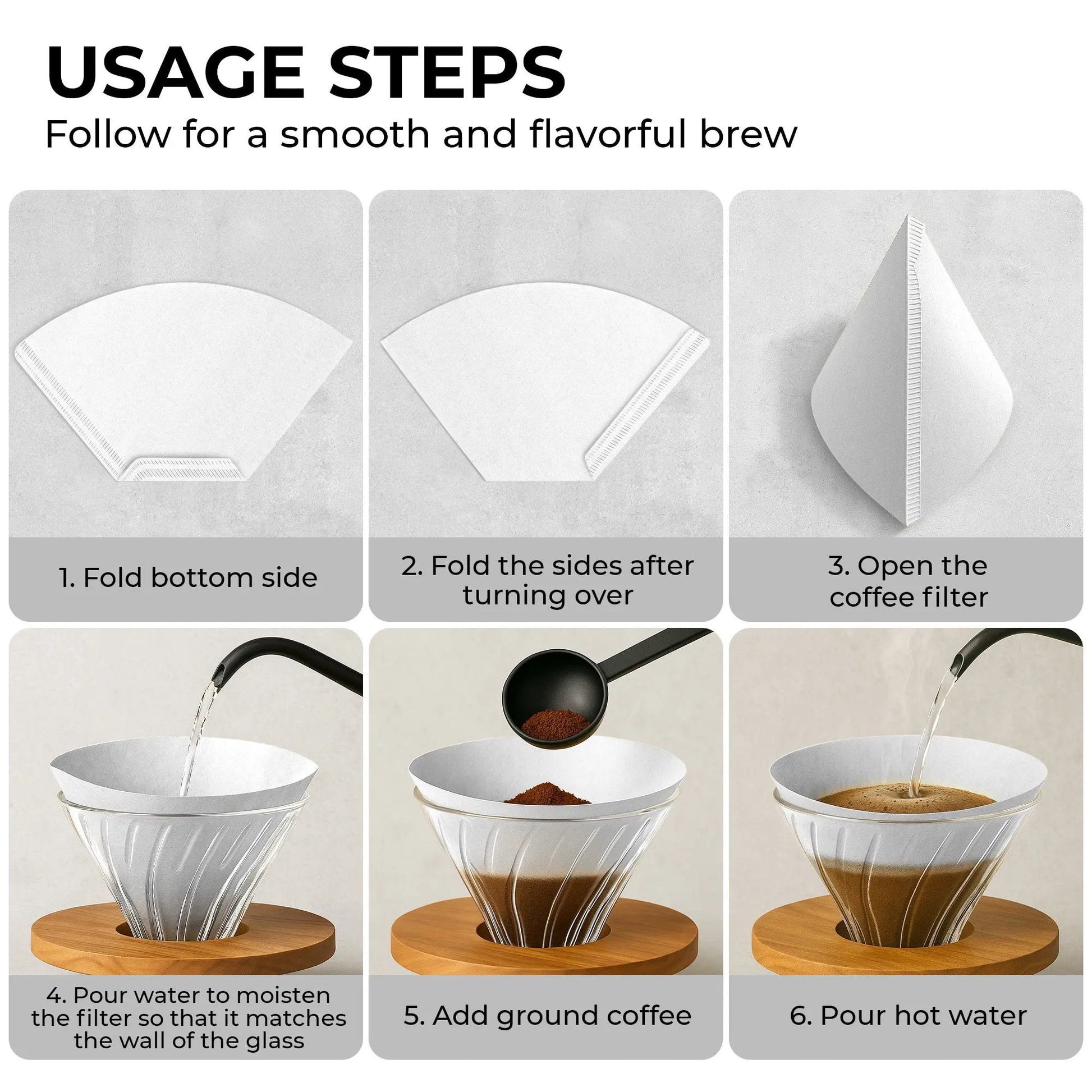 Organic Premium Coffee Filters #4, KFCF04W Kaffe Products