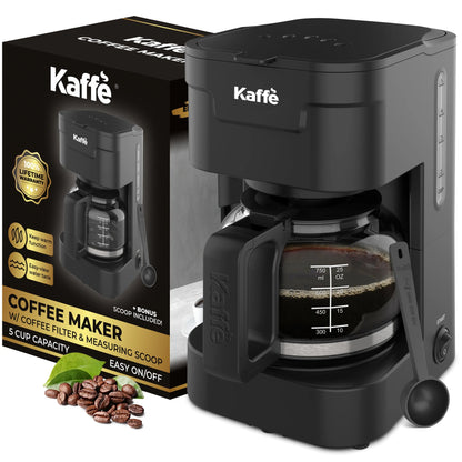 Coffee Maker (5-Cup) w/ Scoop, KFCM01 Kaffe Products
